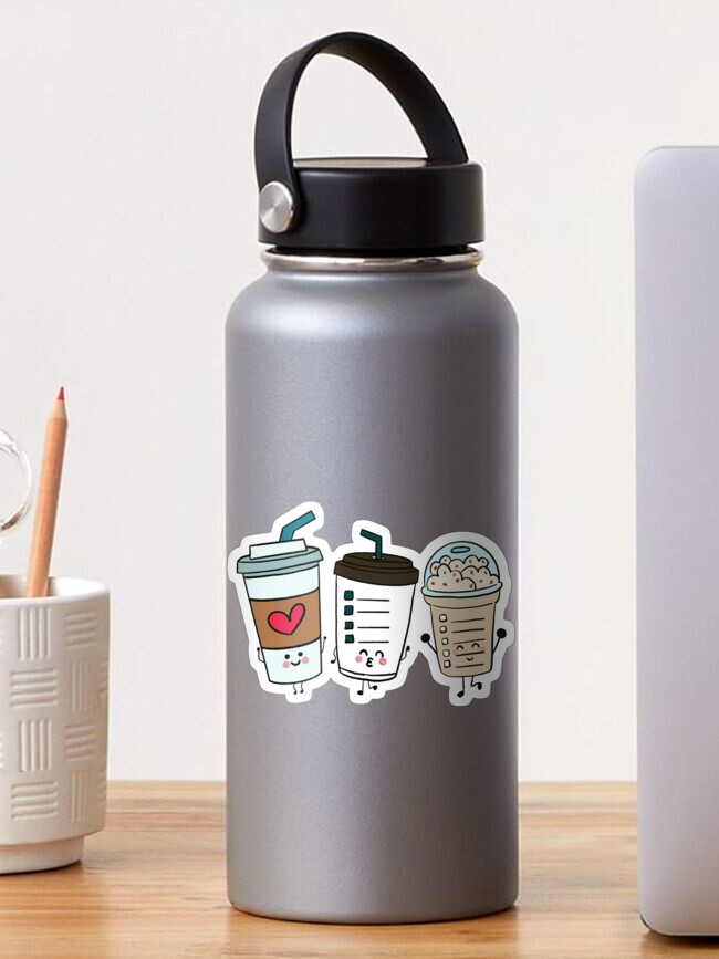 iced coffee cup Sticker for Sale by TinyWorldStudio