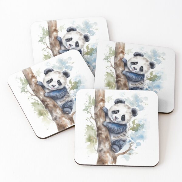 Item preview, Rudi - the cute little watercolor panda bear designed and sold by HugosHuesViews.