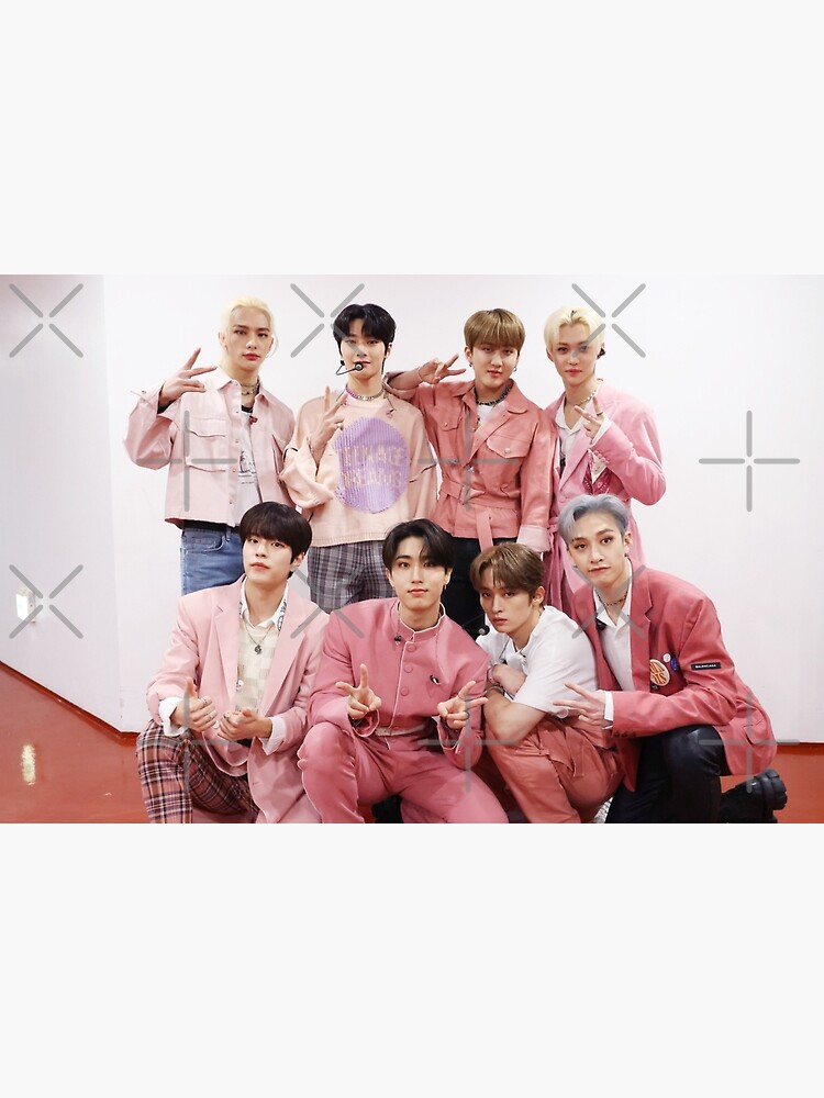 Stray Kids ot8 Pink outfits cute concept chocolate factory kpop