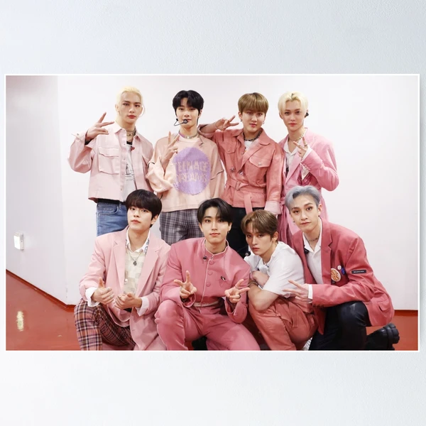 Stray Kids ot8 Pink outfits cute concept chocolate factory