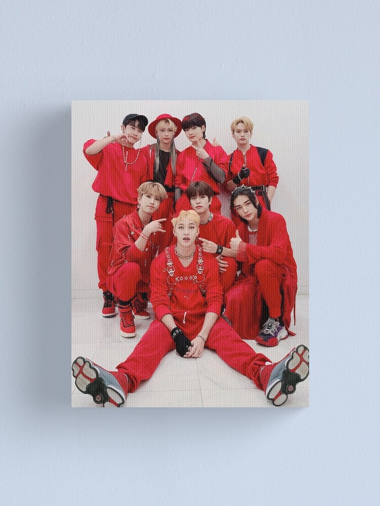 Red Thunderous Stray Kids ot8 Pink outfits cute concept chocolate