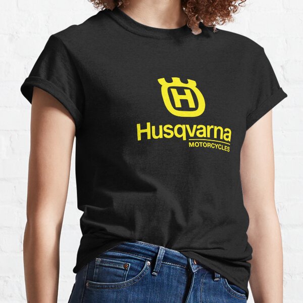 Gelbes Husqvarna-Trendlogo Classic T-Shirt