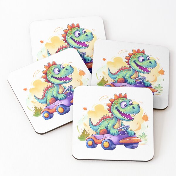 Item preview, Cartoon Dino in a car! designed and sold by Nosy is Everything.