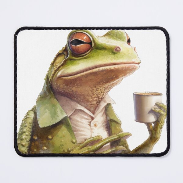 Item preview, Frog drinking coffee designed and sold by famtasma1.
