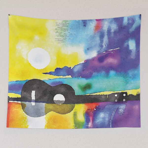 Item preview, Ukulele landscape designed and sold by piesdesignart.