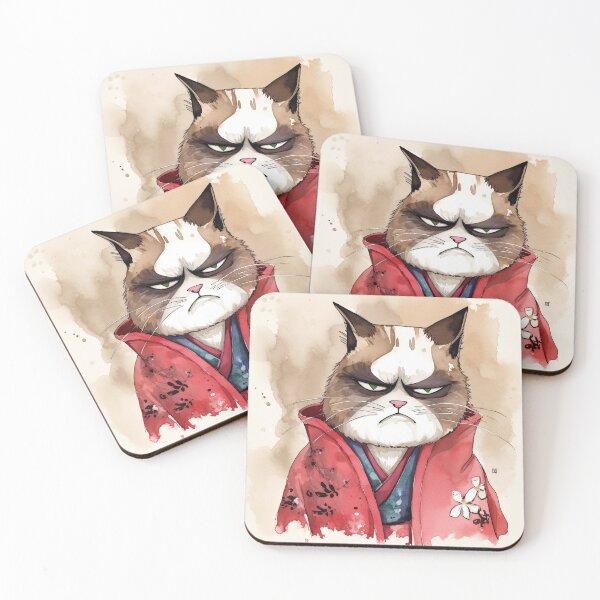 Item preview, Bored Samurai Geisha Cat designed and sold by SamuraiCats.