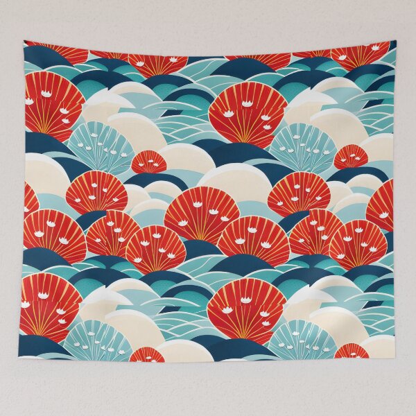 Item preview, Vector Flowers Pattern: Highly Detailed Japanese-Inspired Watercolor Seamless Design designed and sold by Jisoo Flowers.