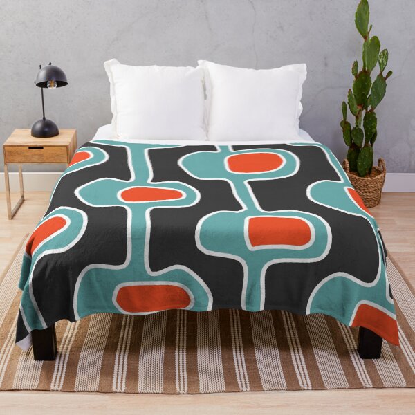 Item preview, Iconic Mid Century Modern Pattern in Blue and Orange designed and sold by Deutschic.