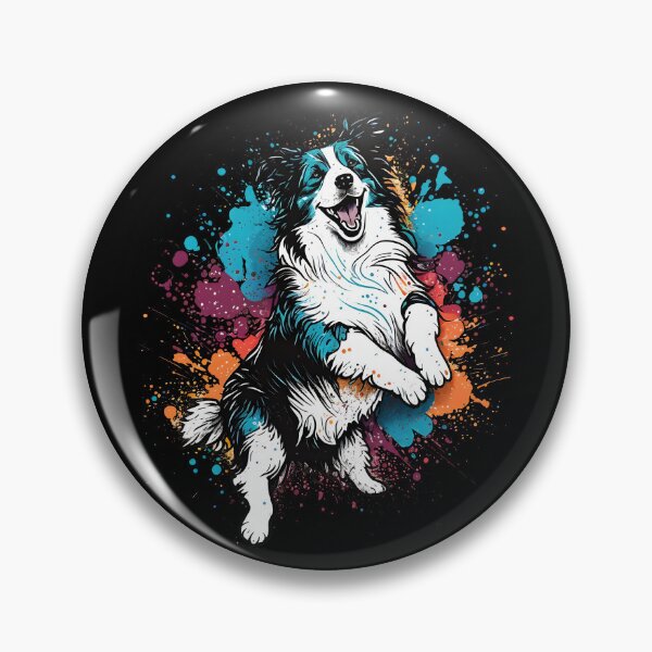 Item preview, Colorful Kawaii Dancing Border Collie designed and sold by Leonardo Palumbo.