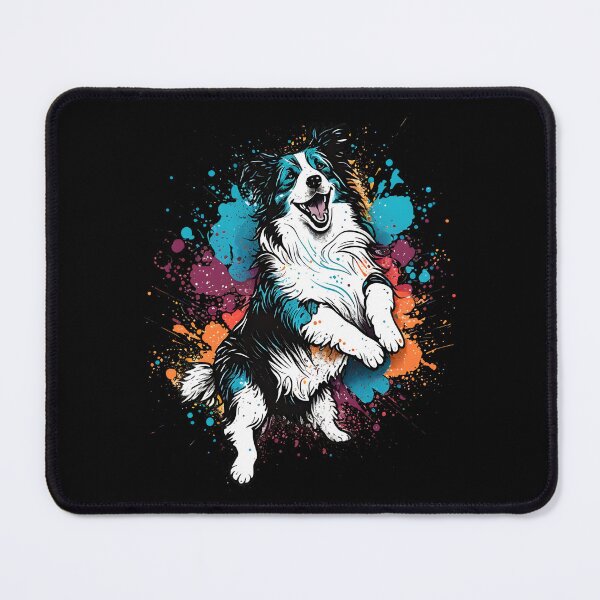 Item preview, Colorful Kawaii Dancing Border Collie designed and sold by Leonardo Palumbo.