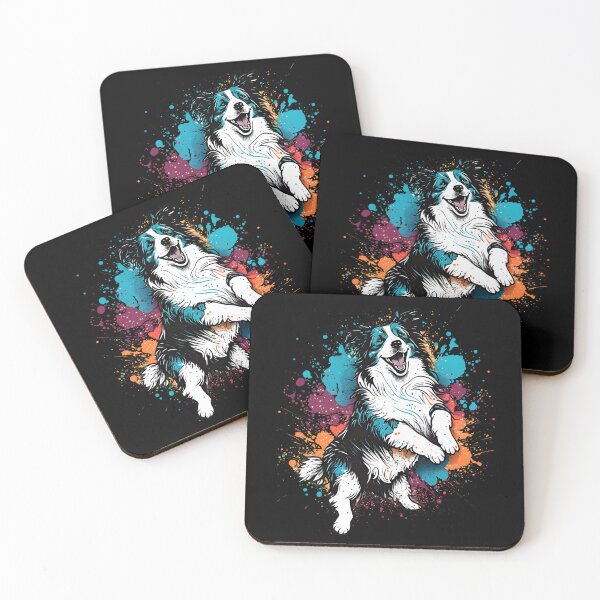 Item preview, Colorful Kawaii Dancing Border Collie designed and sold by Leonardo Palumbo.