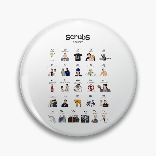 Item preview, Printable Wall Art Scrubs Alphabet Digital Poster Digital Download A3 11x17 inches Zach braff jd and Turk Donald faison designed and sold by BanderHarlan.