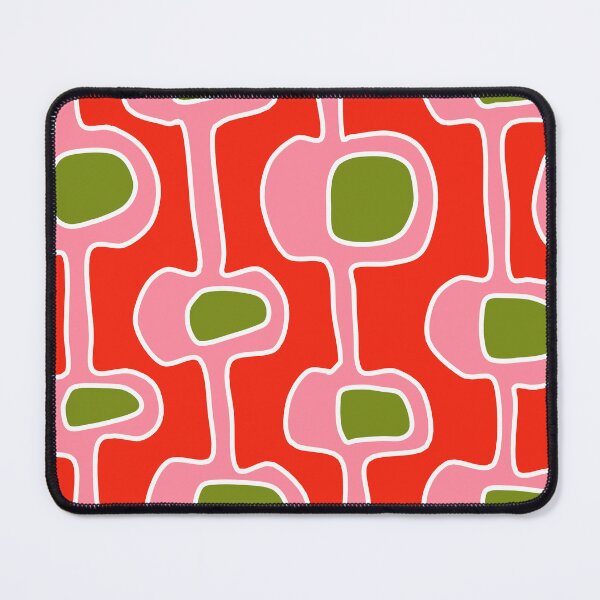 Item preview, Colorful Mid Century Modern Pattern in Red, Pink and Green designed and sold by Deutschic.