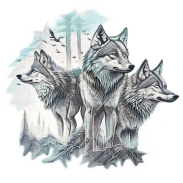 Artwork thumbnail, Wolves by flashcompact