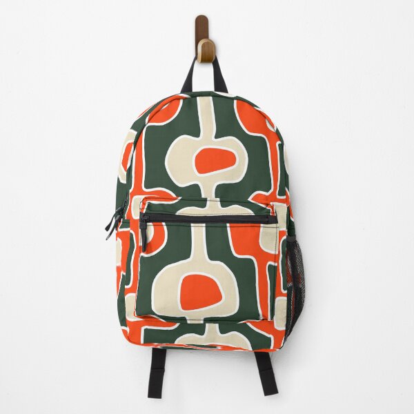 Item preview, Iconic Mid Century Modern Pattern in Orange, Green and Beige designed and sold by Deutschic.