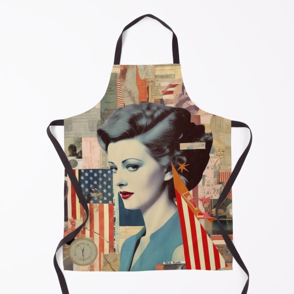 Item preview, America Retro Vintage Patchwork of Americana Pattern Collage designed and sold by BrandonArtWorld.