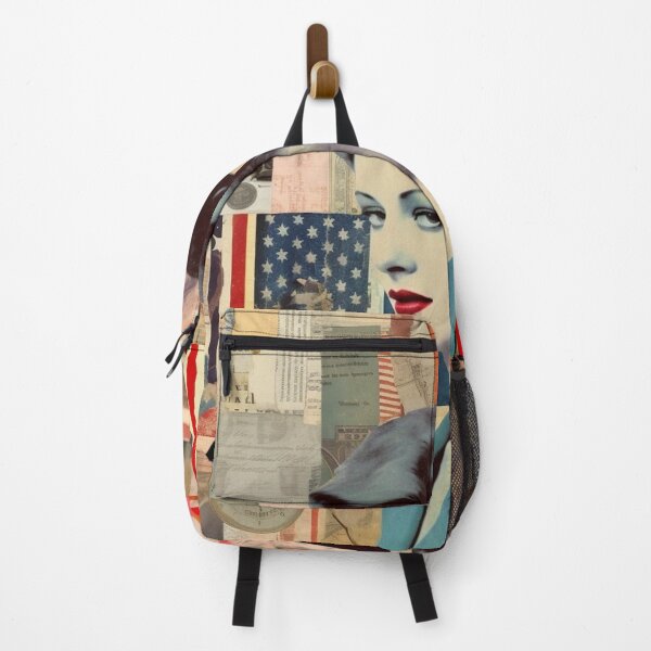 Item preview, America Retro Vintage Patchwork of Americana Pattern Collage designed and sold by BrandonArtWorld.