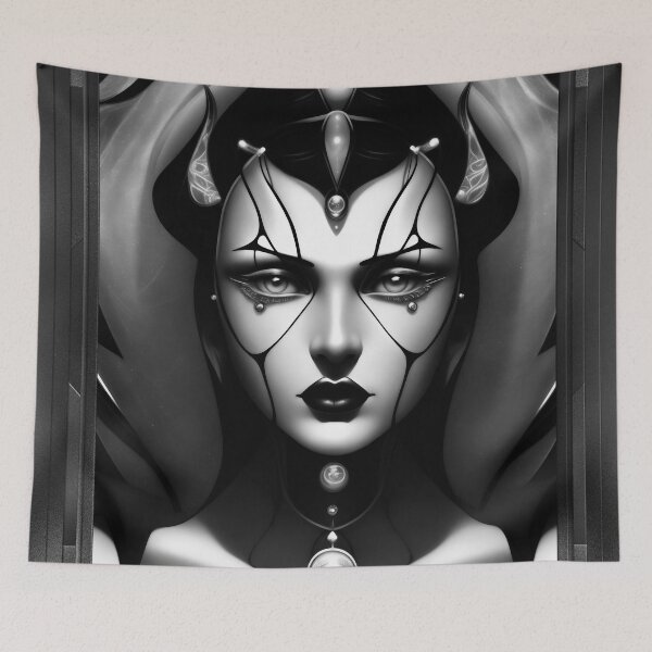 Item preview, A Warped Vision Beautiful Surreal AI Concept Art Portrait by Xzendor7 designed and sold by Xzendor7 Digital Art Creations.