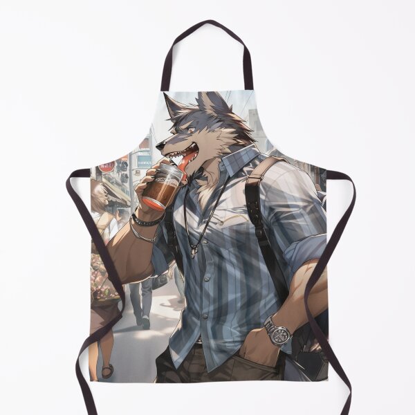 Item preview, Wolf Man On Street - A Dark and Mysterious Anime Illustration designed and sold by Zibes-Limited.
