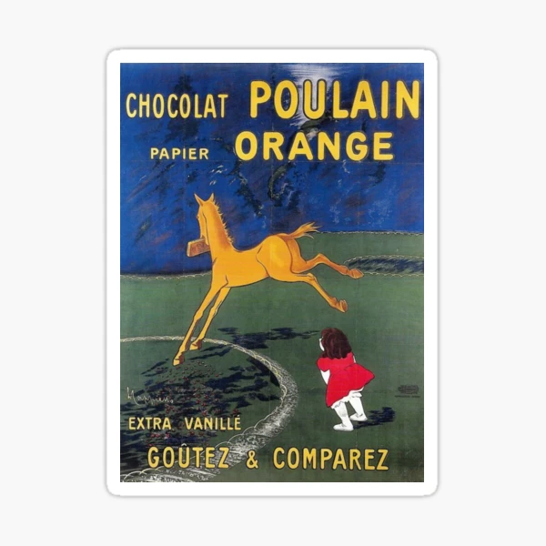 Planche De Stickers Vintage 80s – Chocolat Poulain – Fabriqué En France
