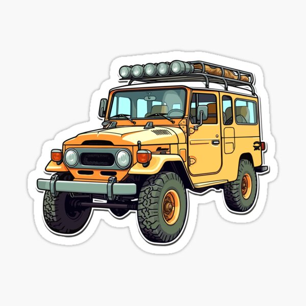 TOYOTA Sticker Retro Tacoma 4Runner Land Cruiser FJ Rav4 Set Of 2 JDM, Blue 8 In - Foto 3