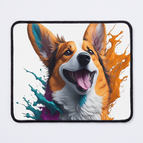 Item preview, Kaleidoscopic Canine: Corgi Head in Multicolor Splash Art designed and sold by Blackstylez.