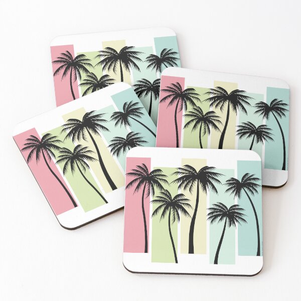 Item preview, Retro Art Deco Style Summer Vacation Tropical Palm Trees designed and sold by Dibble Dabble Designs.