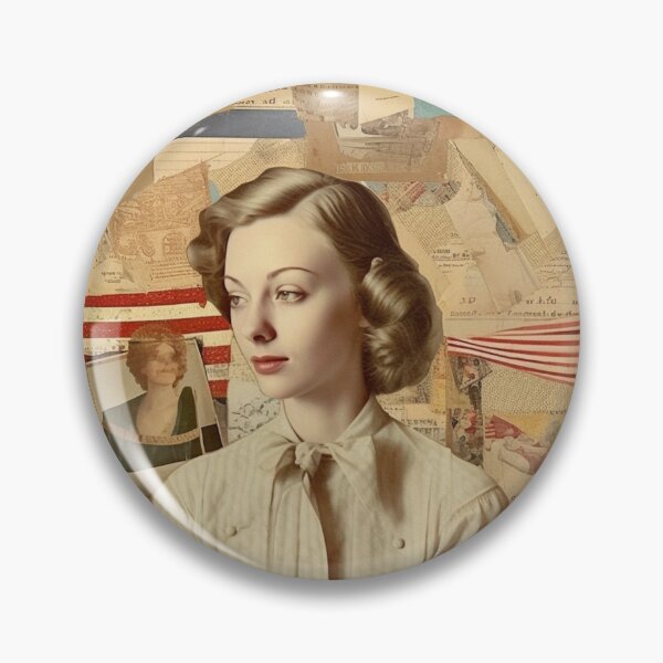 Item preview,  America Retro Vintage Patchwork of Americana Pattern Collage designed and sold by BrandonArtWorld.