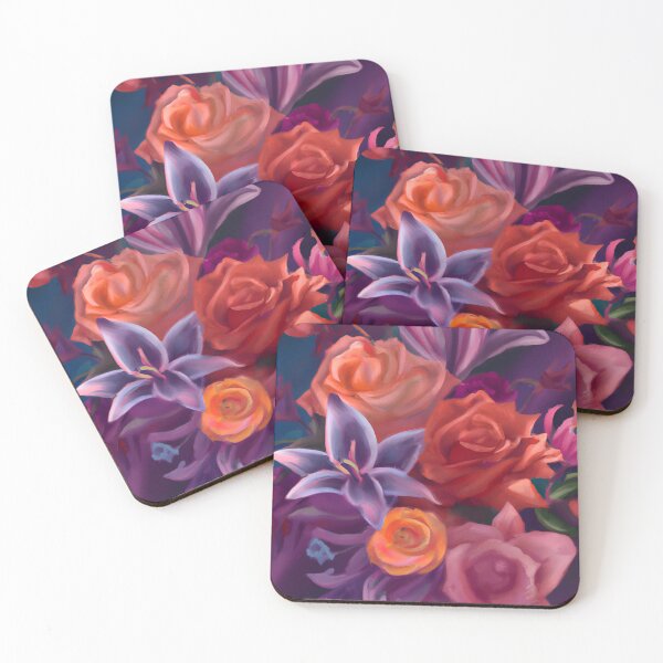 Item preview, Lilies and roses.  Impressionism art designed and sold by Edekad.