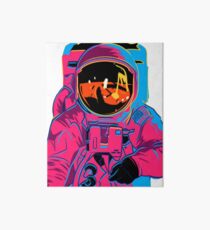 Trippy rainbow Astronaut Art Board Print