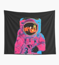 Trippy rainbow Astronaut Wall Tapestry