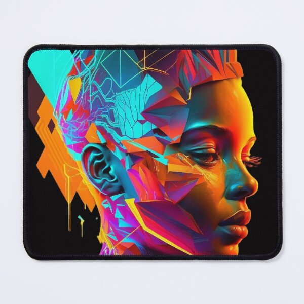 Item preview, Glowing, neon-infused portrait of a person designed and sold by iDezine GD.
