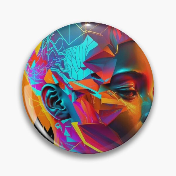 Item preview, Glowing, neon-infused portrait of a person designed and sold by iDezine GD.