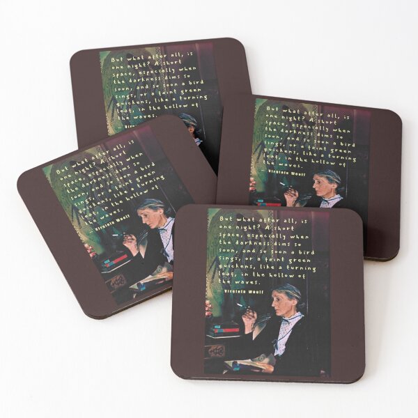 Item preview, Copy of Virginia Woolf portrait and quote: But what after all is one night? A short space.... designed and sold by artbleed.