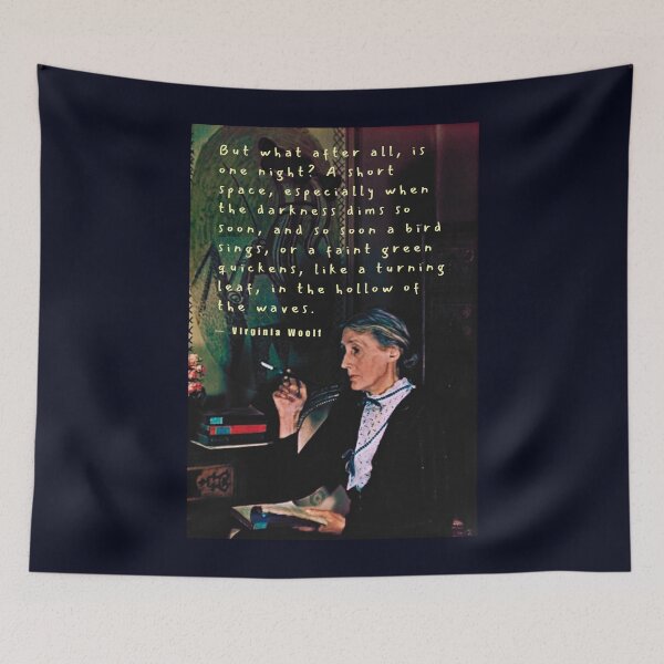 Item preview, Copy of Virginia Woolf portrait and quote: But what after all is one night? A short space.... designed and sold by artbleed.