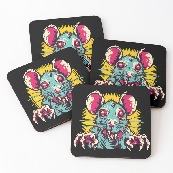 Item preview, Horror Scary Retro Vintage Zombie Rat designed and sold by ScaryTeddybear.
