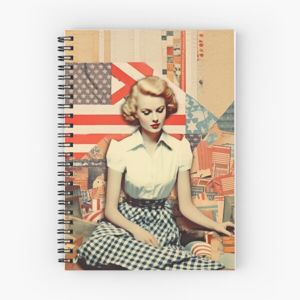 Item preview,  America Retro Vintage Patchwork of Americana Pattern Collage designed and sold by BrandonArtWorld.