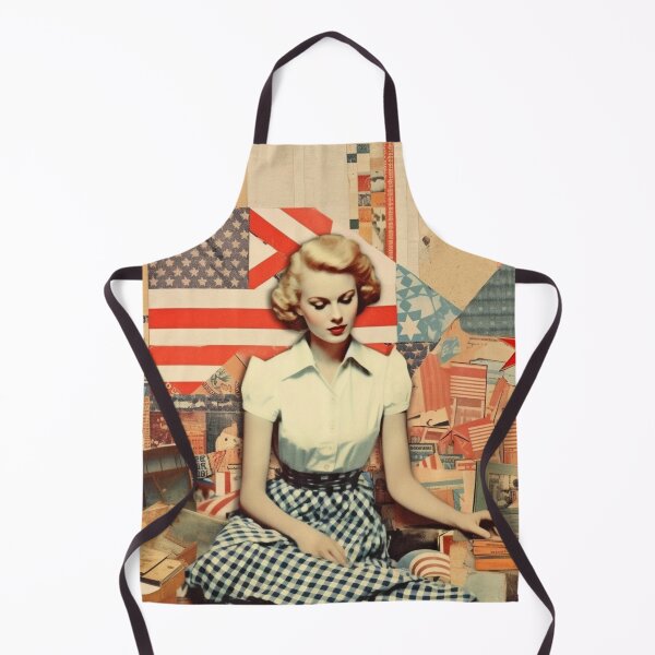 Item preview, America Retro Vintage Patchwork of Americana Pattern Collage designed and sold by BrandonArtWorld.