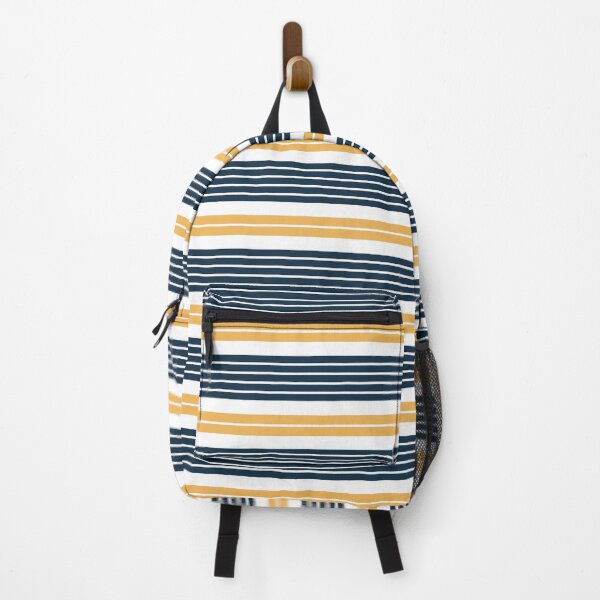 Item preview, Simple horizontal navy stripes design - yellow designed and sold by BattaAnastasia.