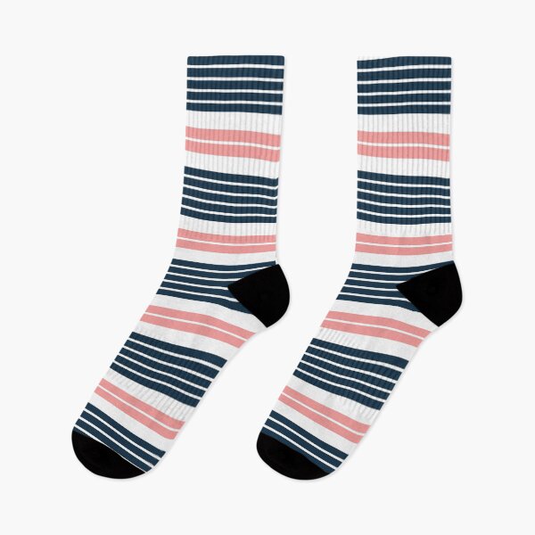 Item preview, Simple horizontal navy stripes design - pink designed and sold by BattaAnastasia.