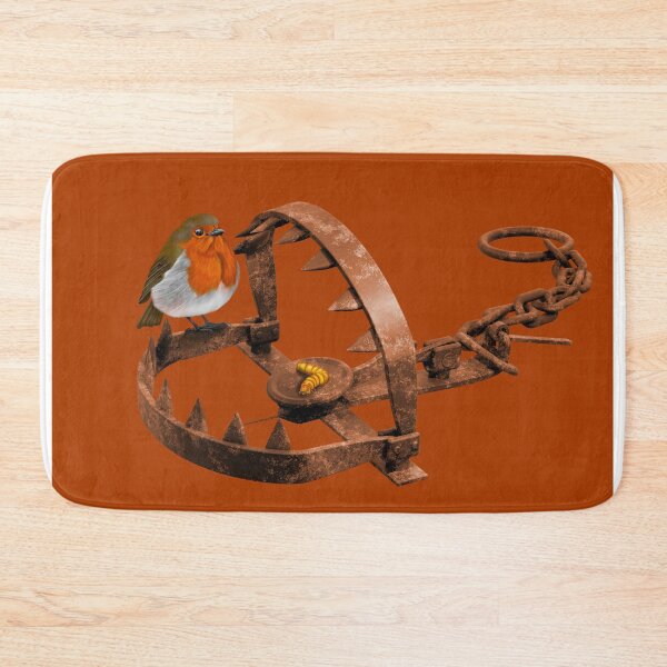 Item preview, Robin on a rusty bear trap designed and sold by Paul Fleet.