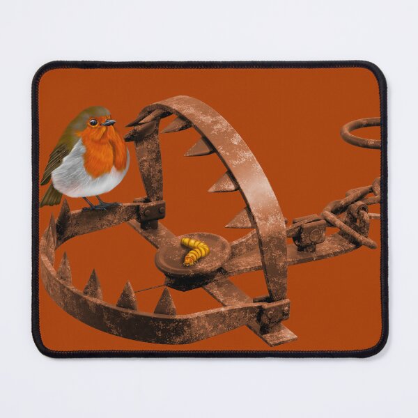 Item preview, Robin on a rusty bear trap designed and sold by Paul Fleet.