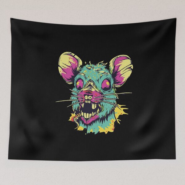 Item preview, Horror Scary Retro Vintage Zombie Rat designed and sold by ScaryTeddybear.