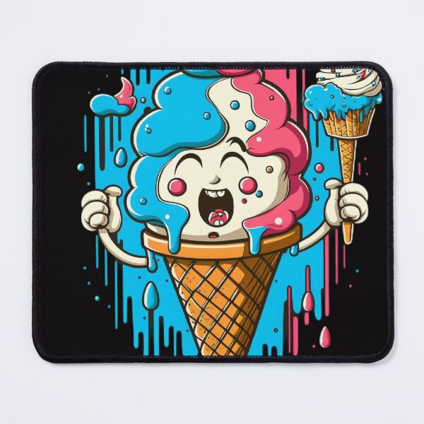 Item preview, Ice cream t-shirt design with a cartoon character designed and sold by iDezine GD.
