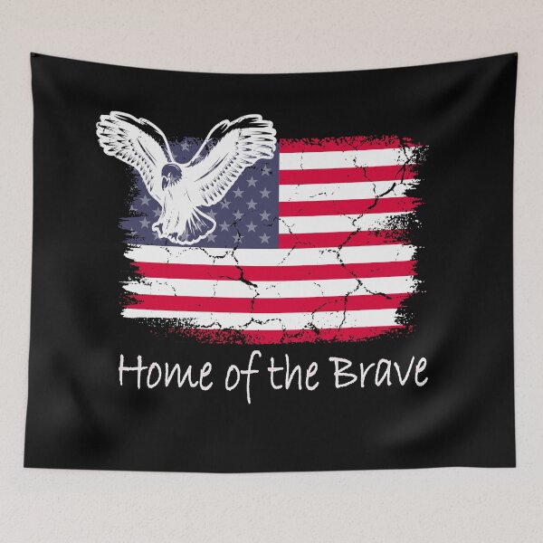 Item preview, Eagle and Flag,Home of the Brave designed and sold by i l u s ⭐⭐⭐⭐⭐ (150).