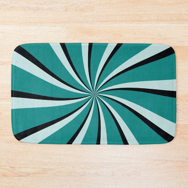 Item preview, Blue, turquoise and black retro style sun rays designed and sold by BattaAnastasia.