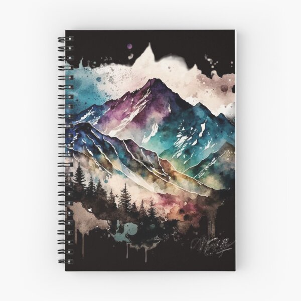 Item preview, Dramatic watercolor interpretation of a rugged mountain range designed and sold by iDezine GD.