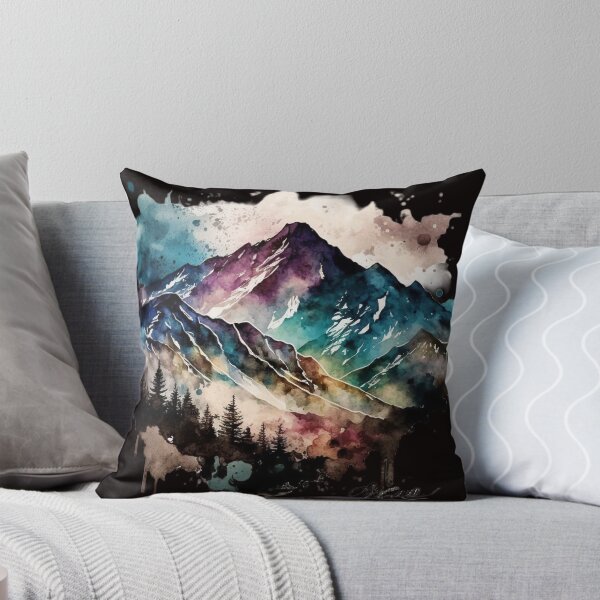 Item preview, Dramatic watercolor interpretation of a rugged mountain range designed and sold by iDezine GD.