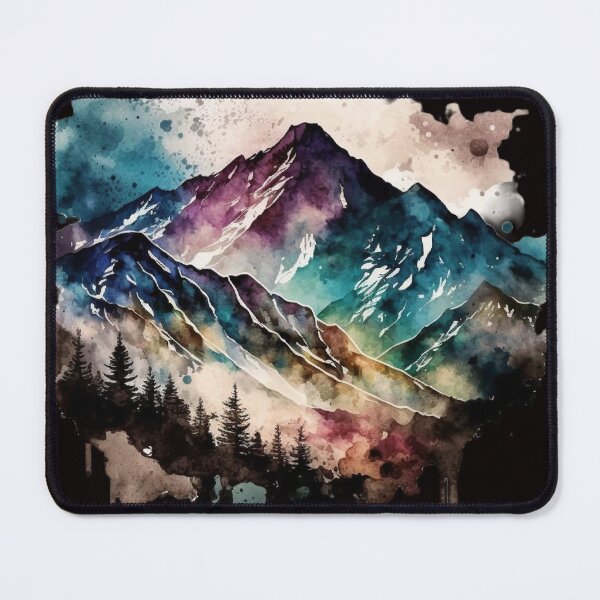 Item preview, Dramatic watercolor interpretation of a rugged mountain range designed and sold by iDezine GD.