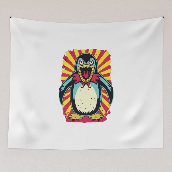 Item preview, Horror Scary Retro Vintage Zombie Penguin designed and sold by ScaryTeddybear.